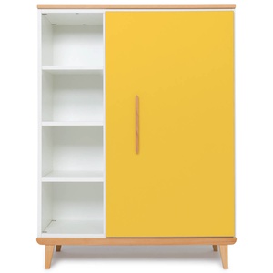 Armario 120 cm 1 puerta NADO Retro acabado haya sunshine yellow