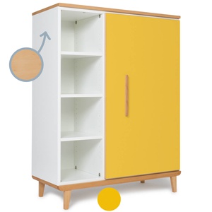 Armario 120 cm 1 puerta NADO Retro acabado haya sunshine yellow