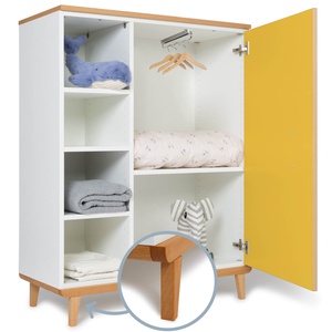 Armario 120 cm 1 puerta NADO Retro acabado haya sunshine yellow
