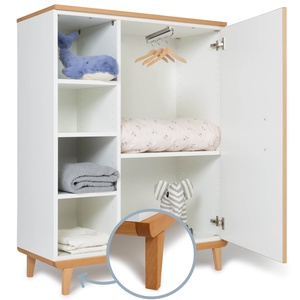 Armario 120 cm 1 puerta NADO Retro acabado haya white