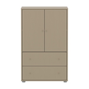 Armario 120cm 2 puertas 2 cajones ranuras SAGA Flexa oat-oat