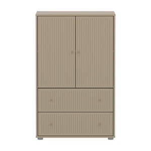 Armario 120cm 2 puertas 2 cajones ranuras SAGA Flexa oat-roble