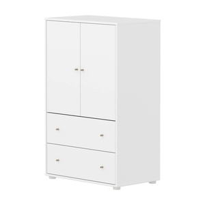 Armario 120cm 2 puertas 2 cajones SAGA Flexa blanco-oat