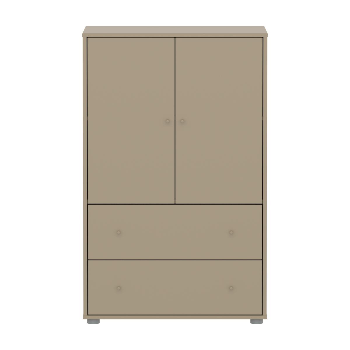 Armario 120cm 2 puertas 2 cajones SAGA Flexa oat-oat