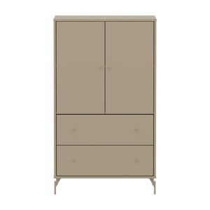 Armario 130cm 2 puertas 2 cajones-patas SAGA Flexa oat-oat