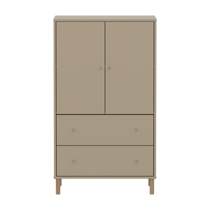 Armario 130cm 2 puertas 2 cajones-patas SAGA Flexa oat-roble