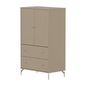 Armario 130cm 2 puertas 2 cajones ranuras-patas SAGA Flexa oat-oat