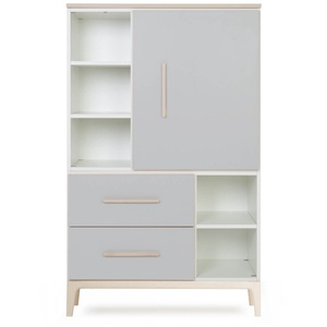 Armario 147 cm 1 puerta 2 cajones NADO Curve acabado fresno manhattan grey