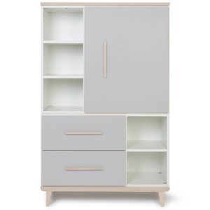 Armario 147 cm 1 puerta 2 cajones NADO Retro acabado fresno manhattan grey