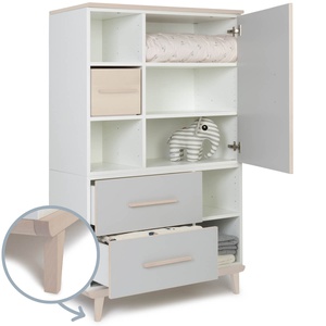 Armario 147 cm 1 puerta 2 cajones NADO Retro acabado fresno manhattan grey