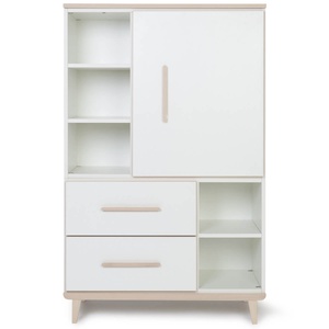 Armario 147 cm 1 puerta 2 cajones NADO Retro acabado fresno white
