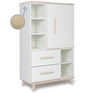 Armario 147 cm 1 puerta 2 cajones NADO Retro acabado fresno white