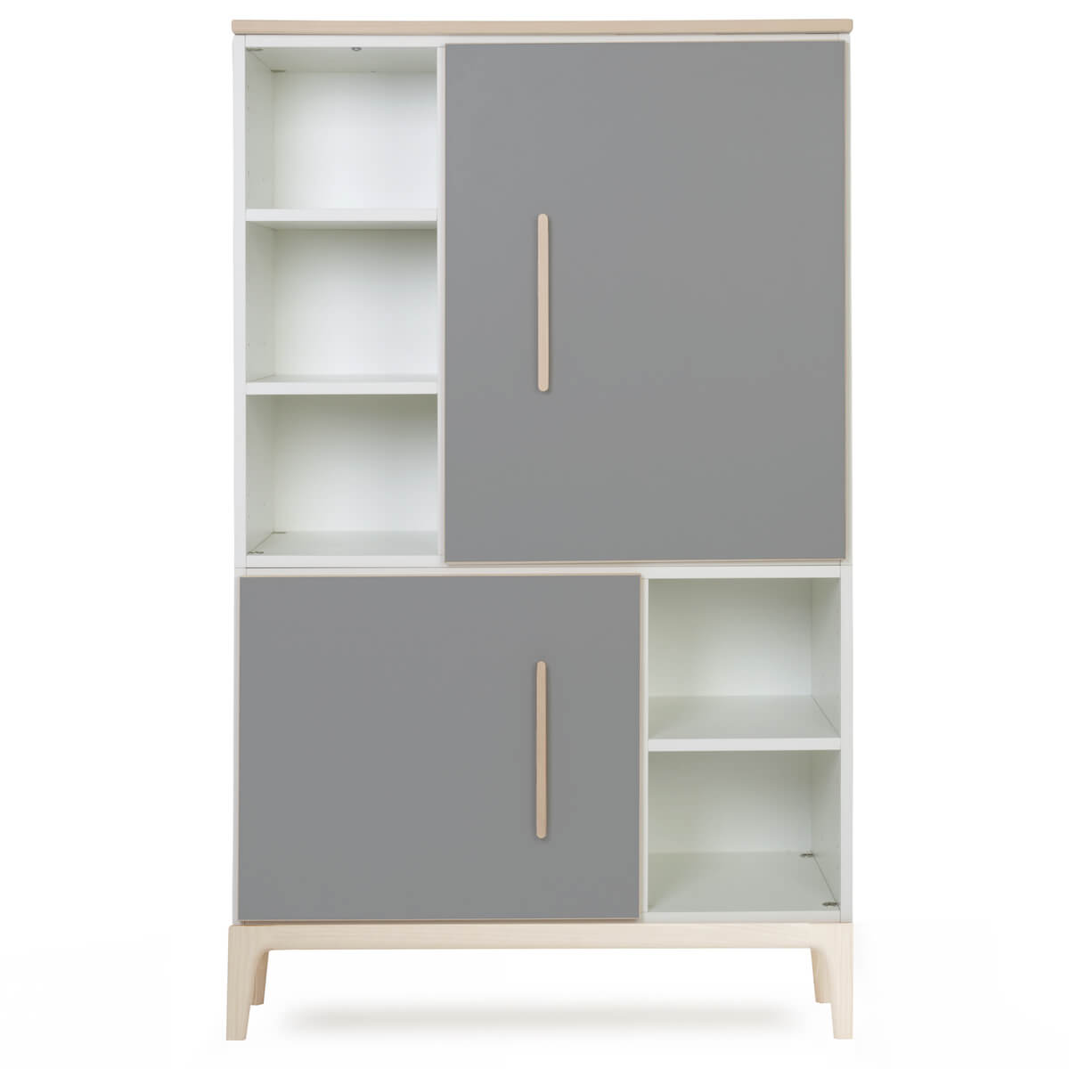 Armario 147 cm 2 puertas NADO Curve acabado fresno slate grey