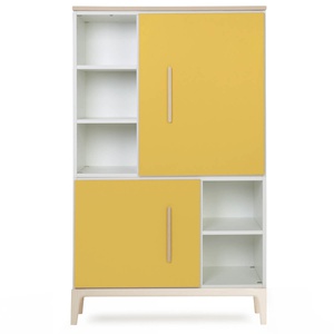 Armario 147 cm 2 puertas NADO Curve acabado fresno sunshine yellow