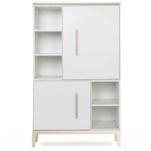 Armario 147 cm 2 puertas NADO Curve acabado fresno white