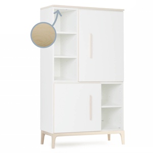 Armario 147 cm 2 puertas NADO Curve acabado fresno white