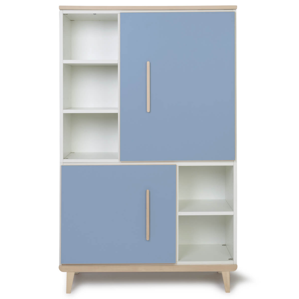 Armario 147 cm 2 puertas NADO Retro acabado fresno capri blue