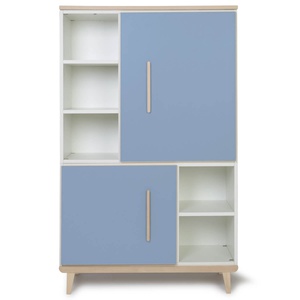 Armario 147 cm 2 puertas NADO Retro acabado fresno capri blue
