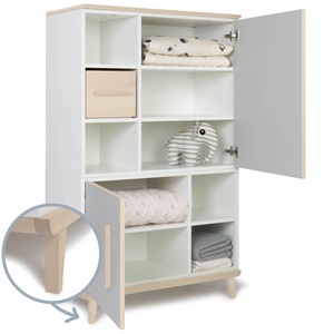 Armario 147 cm 2 puertas NADO Retro acabado fresno manhattan grey