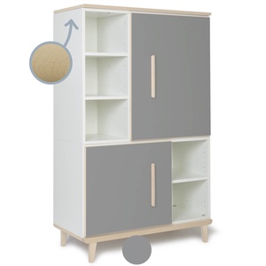 Armario 147 cm 2 puertas NADO Retro acabado fresno slate grey
