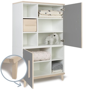 Armario 147 cm 2 puertas NADO Retro acabado fresno slate grey