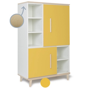 Armario 147 cm 2 puertas NADO Retro acabado fresno sunshine yellow