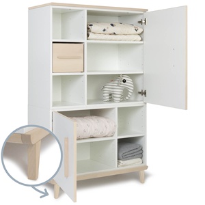 Armario 147 cm 2 puertas NADO Retro acabado fresno white