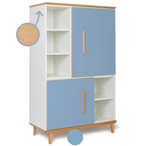 Armario 147 cm 2 puertas NADO Retro acabado haya capri blue