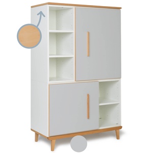 Armario 147 cm 2 puertas NADO Retro acabado haya manhattan grey