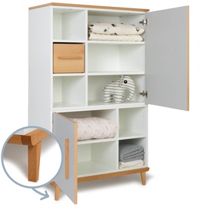 Armario 147 cm 2 puertas NADO Retro acabado haya manhattan grey