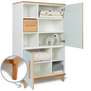 Armario 147 cm 2 puertas NADO Retro acabado haya mint