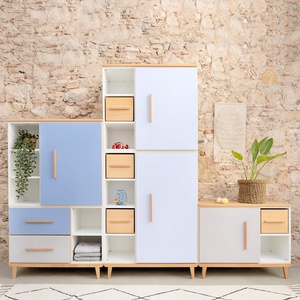 Armario 147 cm 2 puertas NADO Retro acabado haya mint