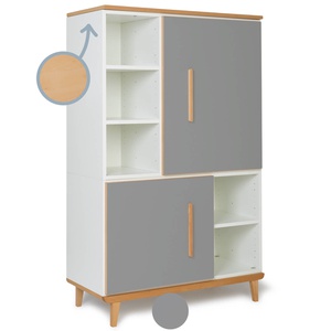 Armario 147 cm 2 puertas NADO Retro acabado haya slate grey