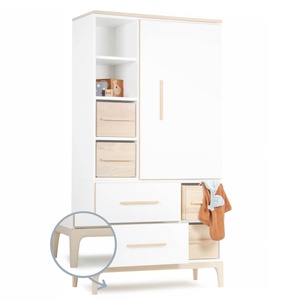 Armario 173 cm 1 puerta 2 cajones NADO Curve acabado fresno white