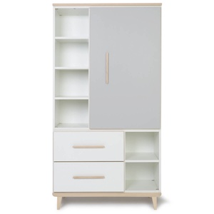 Armario 173 cm 1 puerta 2 cajones NADO Retro acabado fresno manhattan grey-white