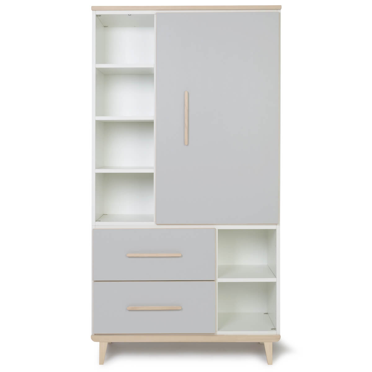 Armario 173 cm 1 puerta 2 cajones NADO Retro acabado fresno manhattan grey