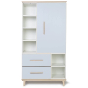 Armario 173 cm 1 puerta 2 cajones NADO Retro acabado fresno sky blue