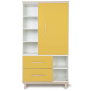 Armario 173 cm 1 puerta 2 cajones NADO Retro acabado fresno sunshine yellow