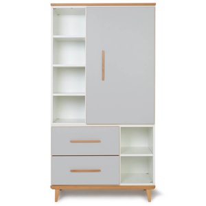 Armario 173 cm 1 puerta 2 cajones NADO Retro acabado haya manhattan grey