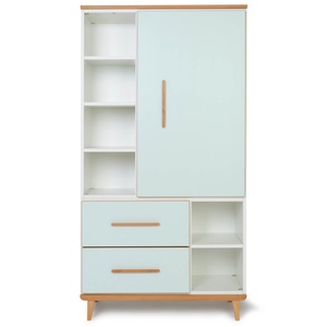 Armario 173 cm 1 puerta 2 cajones NADO Retro acabado haya mint