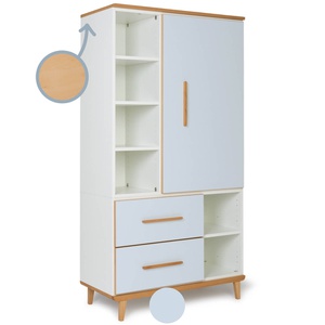 Armario 173 cm 1 puerta 2 cajones NADO Retro acabado haya sky blue