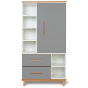 Armario 173 cm 1 puerta 2 cajones NADO Retro acabado haya slate grey