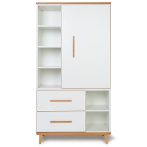 Armario 173 cm 1 puerta 2 cajones NADO Retro acabado haya white