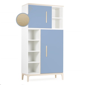 Armario 173 cm 2 puertas NADO Curve acabado fresno capri blue