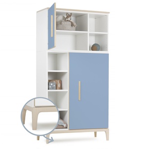 Armario 173 cm 2 puertas NADO Curve acabado fresno capri blue