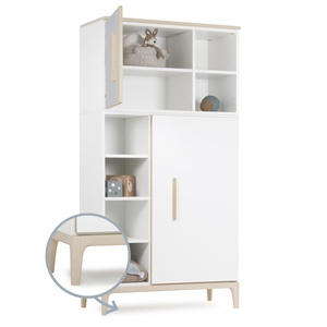 Armario 173 cm 2 puertas NADO Curve acabado fresno manhattan grey-white