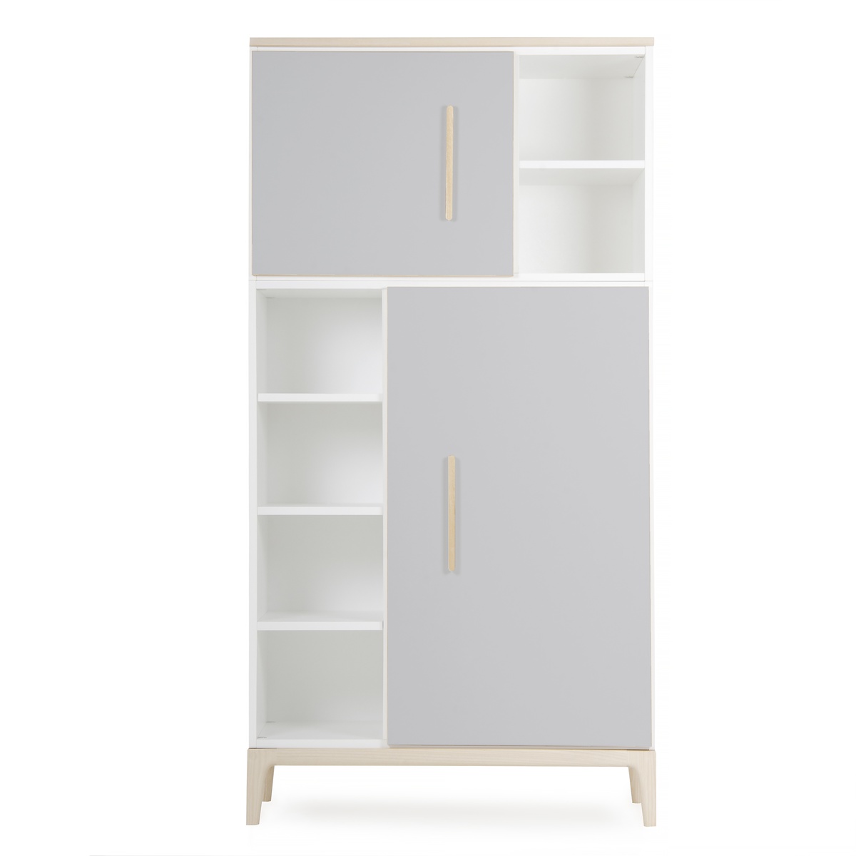 Armario 173 cm 2 puertas NADO Curve acabado fresno manhattan grey