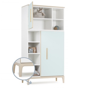 Armario 173 cm 2 puertas NADO Curve acabado fresno mint