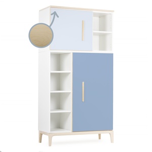 Armario 173 cm 2 puertas NADO Curve acabado fresno sky blue-capri blue
