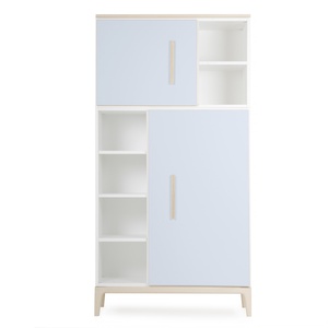 Armario 173 cm 2 puertas NADO Curve acabado fresno sky blue